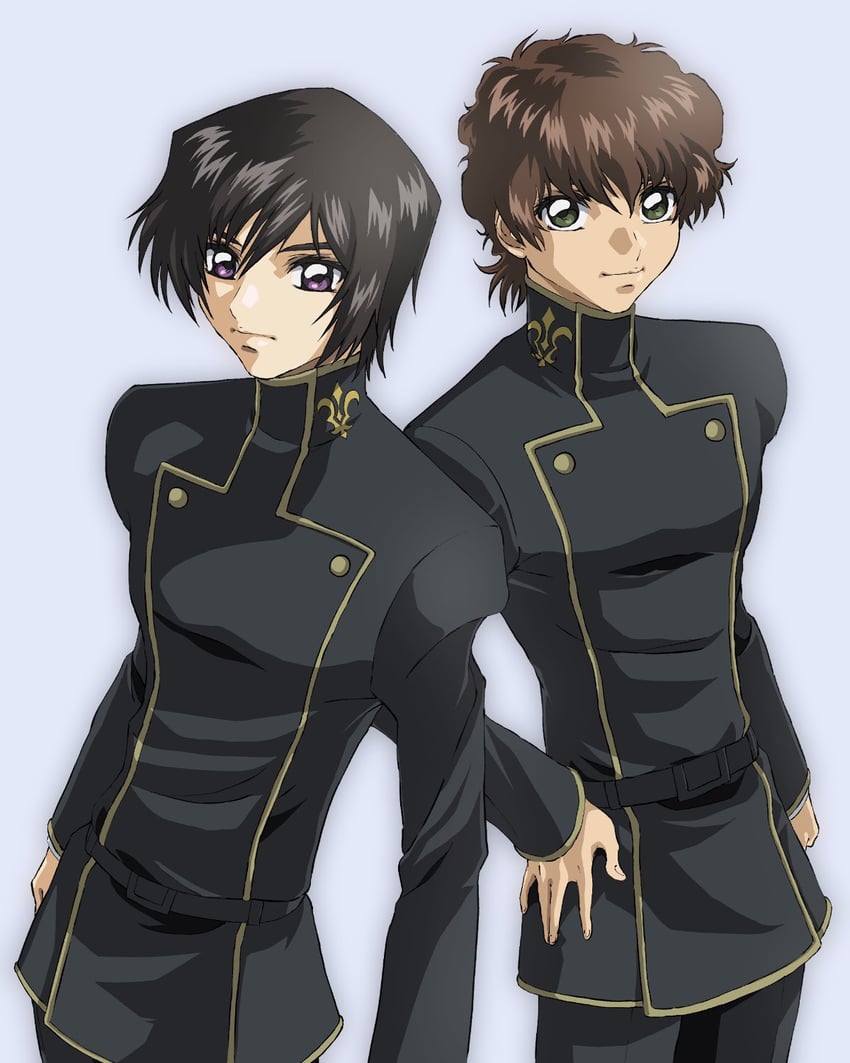 lelouch vi britannia and kururugi suzaku (gundam and 2 more) drawn by yamabuki_tt
