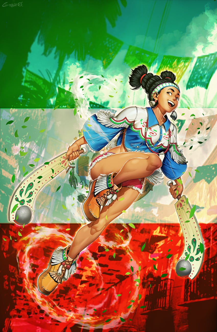 lily hawk (street fighter and 1 more) drawn by genzoman