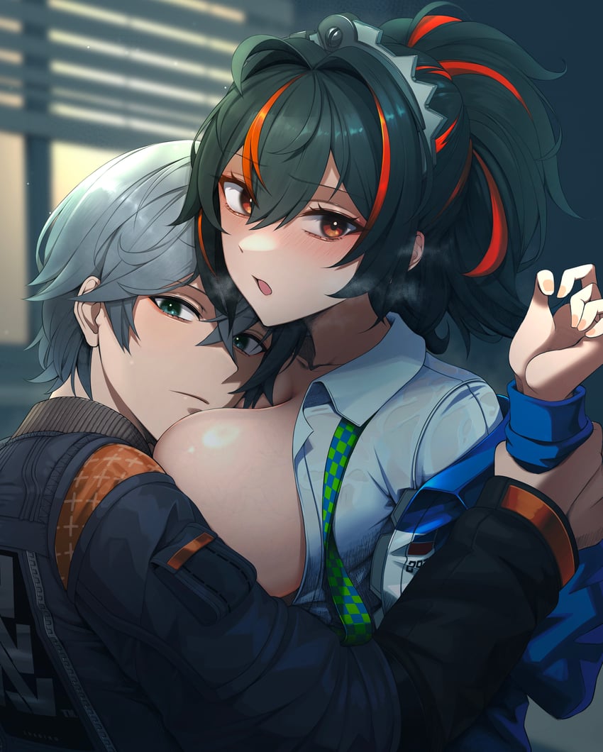 wise and zhu yuan (zenless zone zero) drawn by joji_nyudo