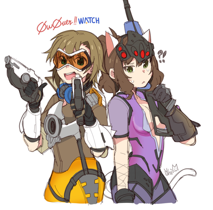 maekawa miku, tracer, widowmaker, and tada riina (idolmaster and 3 more) drawn by ilhi