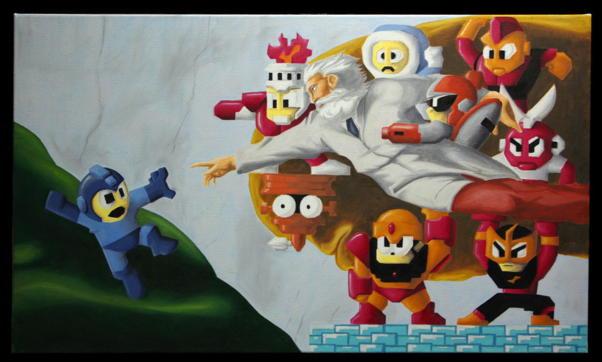 mega man, proto man, dr. light, cut man, elec man, and 4 more (mega man and 2 more)