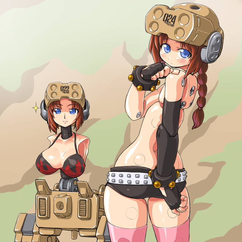 yoko littner and fort bragg (tengen toppa gurren lagann and 1 more) drawn by dd_(ijigendd)