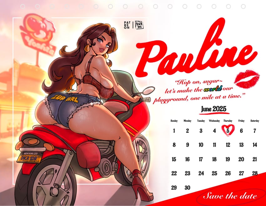yoshi and pauline (mario and 2 more) drawn by k_ink_ink