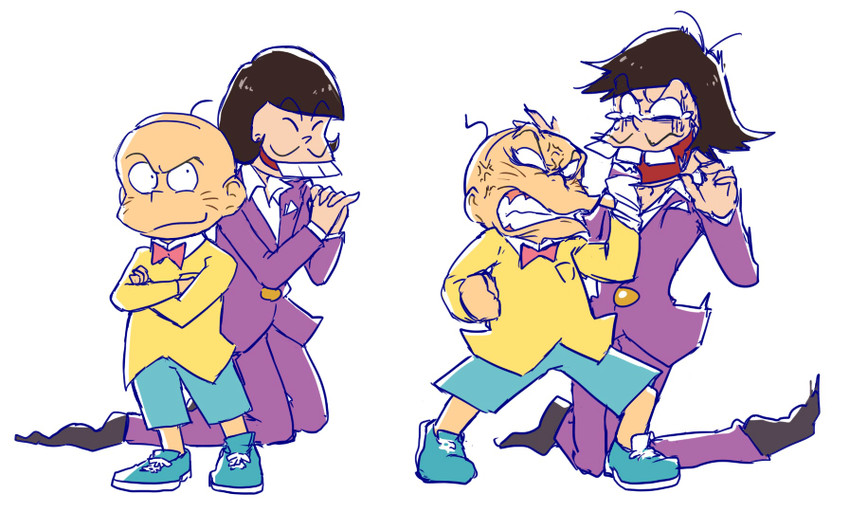 chibita and iyami (osomatsu and 1 more) drawn by hi_yda
