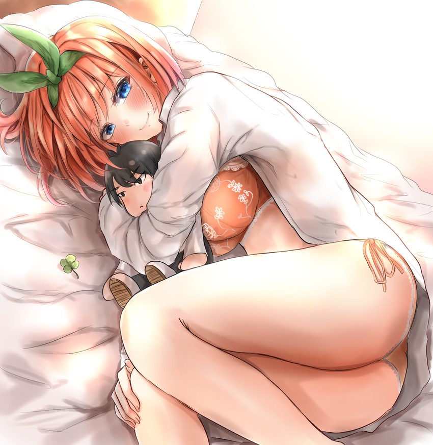nakano yotsuba and uesugi fuutarou (go-toubun no hanayome) drawn by ayachanman