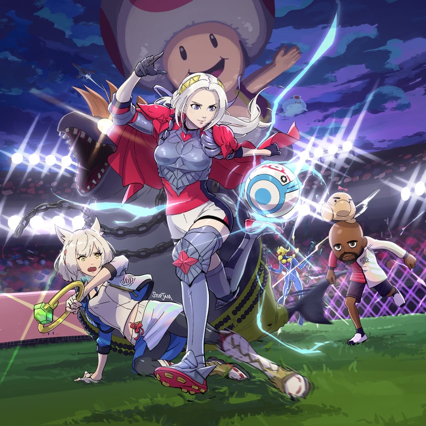 kirby, samus aran, edelgard von hresvelg, mio, toad, and 5 more (fire emblem and 18 more) drawn by stup-jam