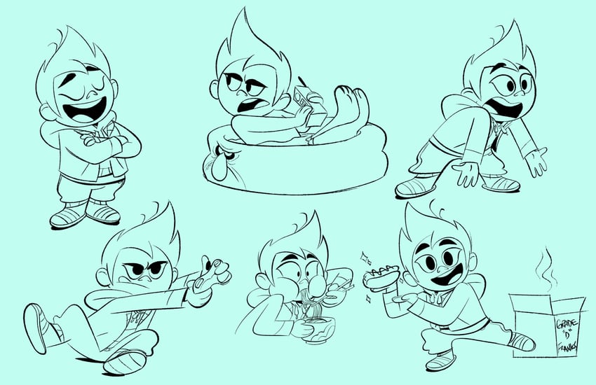 scratch and darryl mcgee (the ghost and molly mcgee) drawn by jtown67
