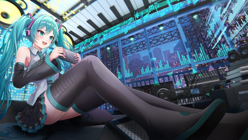 hatsune miku (vocaloid and 1 more) drawn by agiri_(agiri_box)