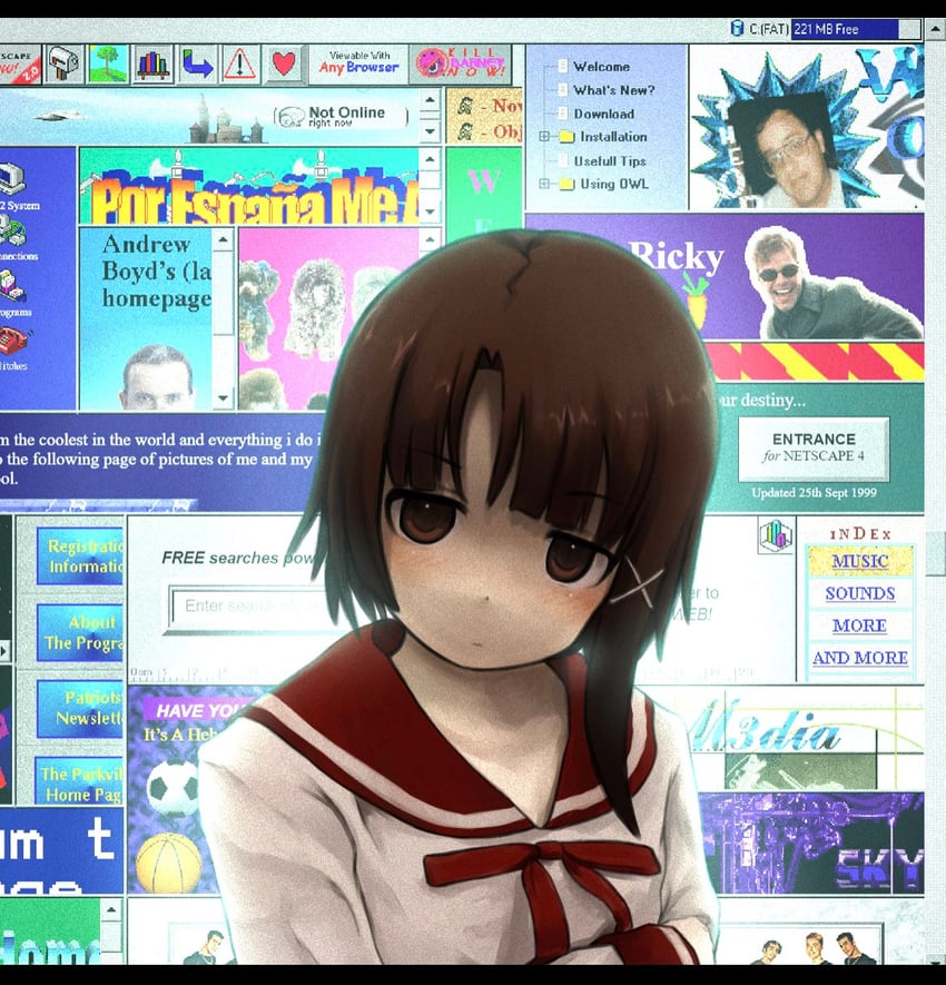 iwakura lain and barney (microsoft windows and 3 more) drawn by zoolpal