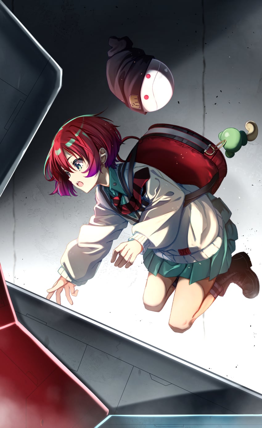 amate yuzuriha and haro (gundam and 1 more) drawn by mad_(hazukiken)