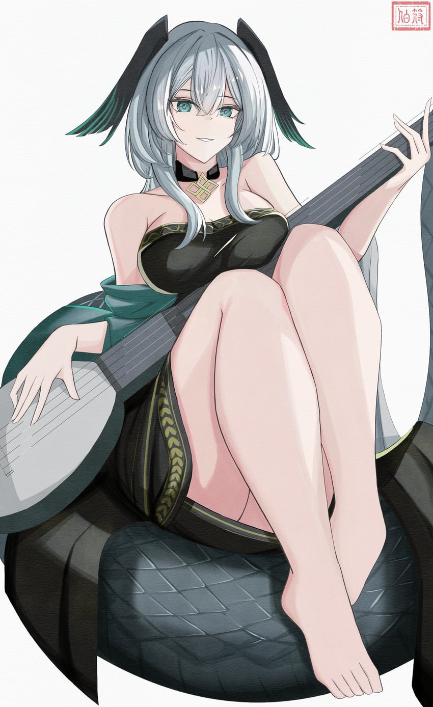 ho'olheyak (arknights and 1 more) drawn by san_zhi_sun_bo_fu