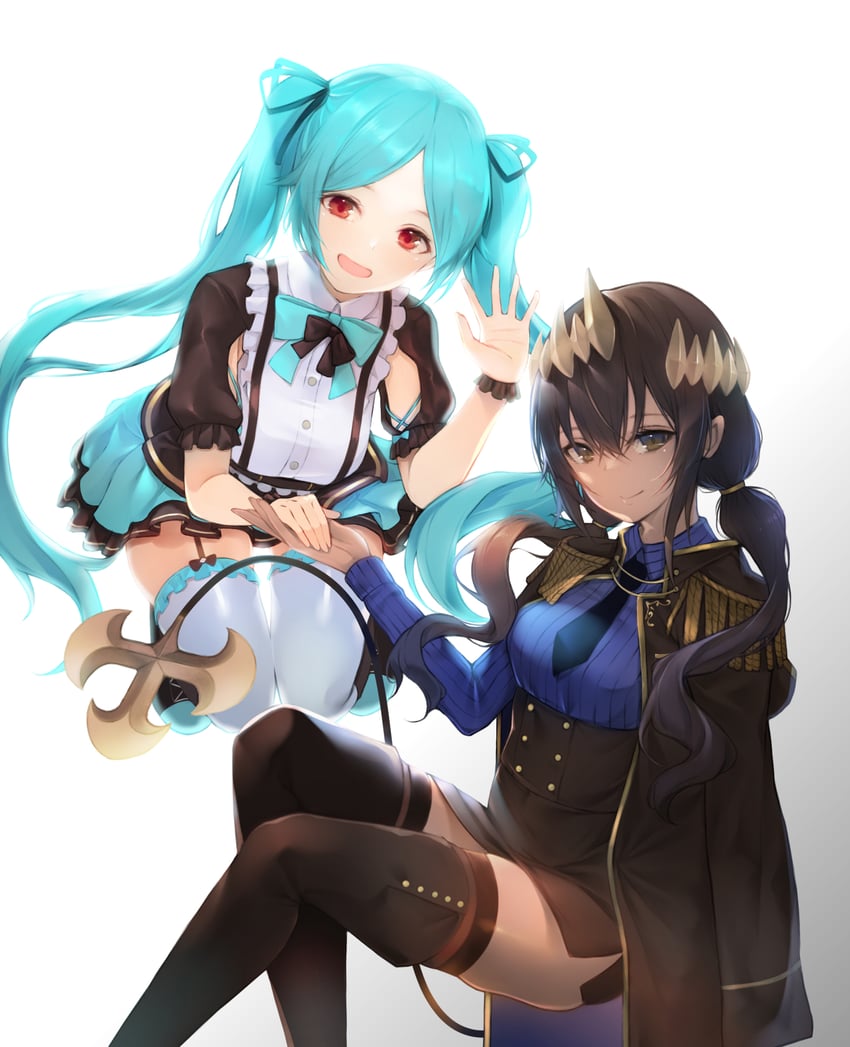 shimamura charlotte and yamato iori (nanashi inc. and 2 more) drawn by kuro_cat_3