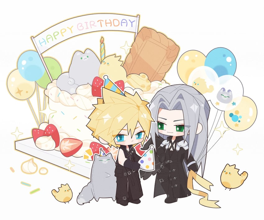 cloud strife and sephiroth (final fantasy and 2 more) drawn by dapanggezilan