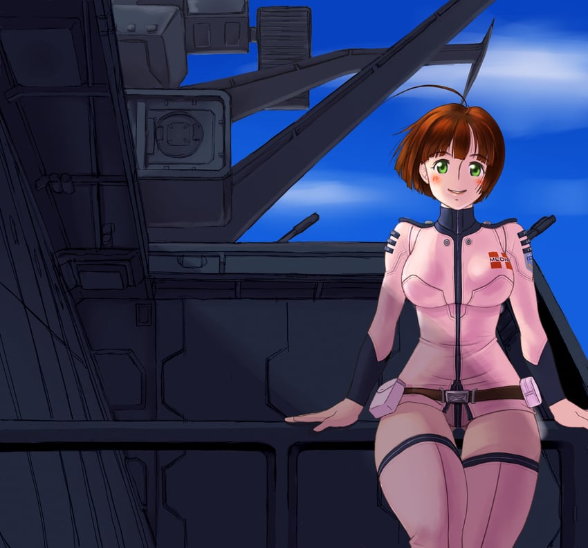 harada makoto (uchuu senkan yamato and 1 more) drawn by ookami_makoto