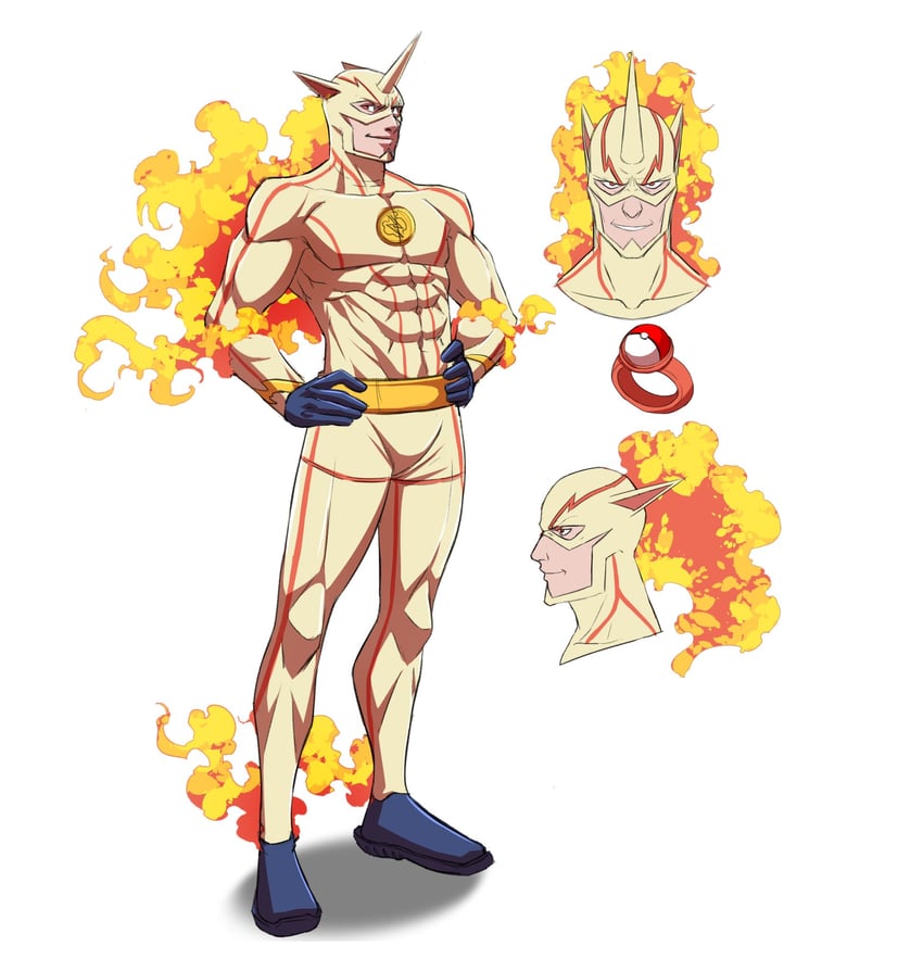 rapidash and the flash (pokemon and 2 more) drawn by mythallica