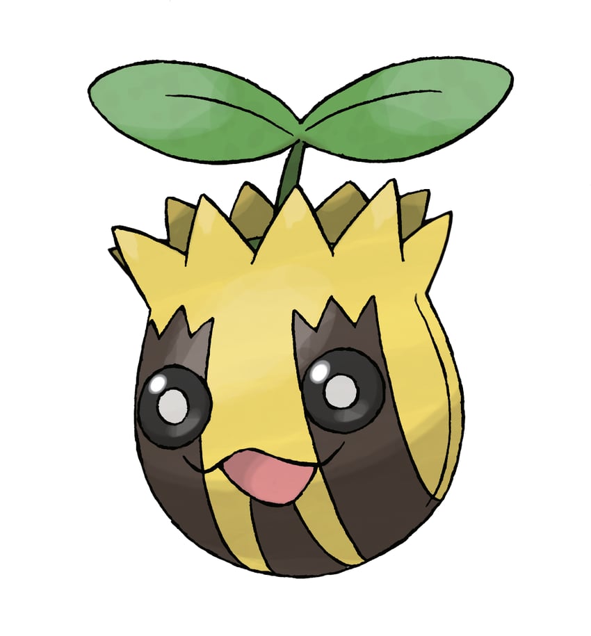 sunkern (pokemon and 1 more) drawn by sugimori_ken
