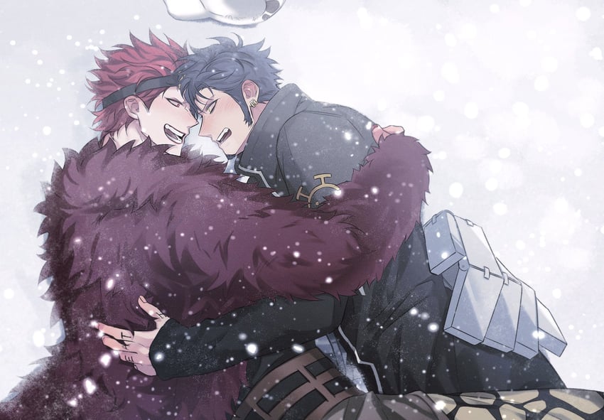 trafalgar law and eustass kid (one piece) drawn by op_chestnut