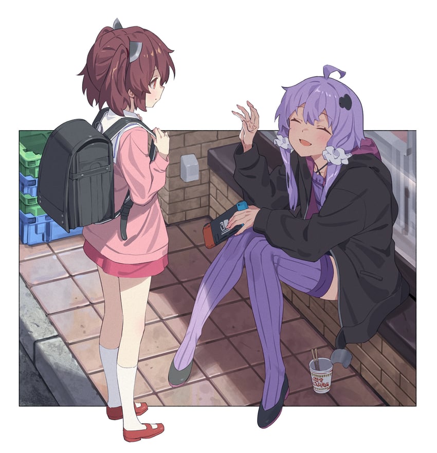 yuzuki yukari and touhoku kiritan (voiceroid) drawn by yamamomo_(plank)