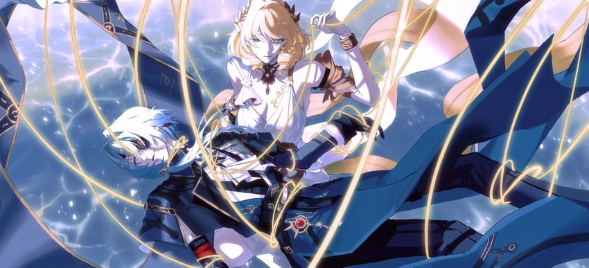 aglaea and anaxa (honkai and 1 more) drawn by lyaurelia12