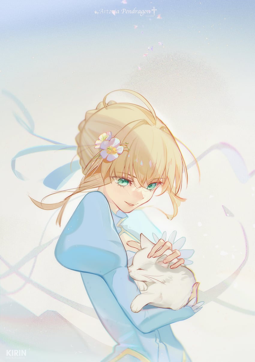 artoria pendragon and saber (fate and 1 more) drawn by kirin55641