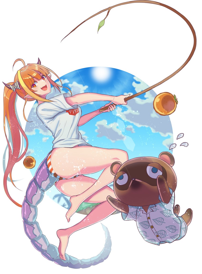 kiryu coco and tom nook (hololive and 1 more) drawn by ral_(ralf)