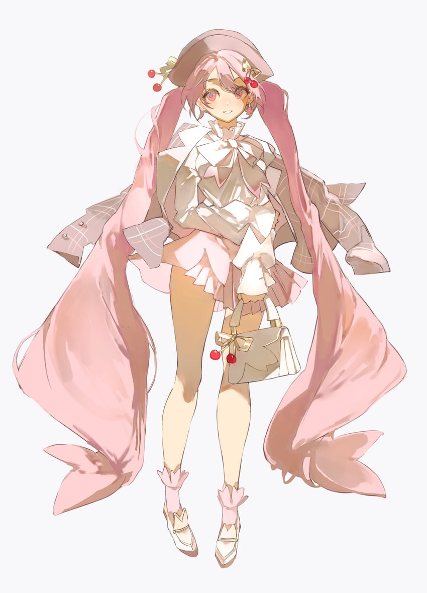 hatsune miku and sakura miku (vocaloid) drawn by shru_(ss_sl99)