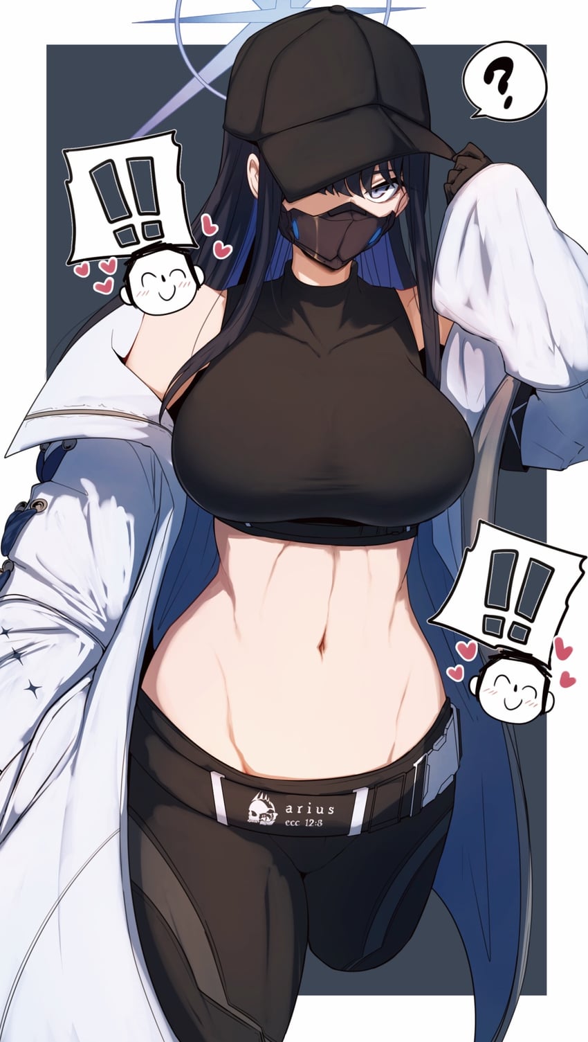sensei, doodle sensei, and saori (blue archive) drawn by gin_moku