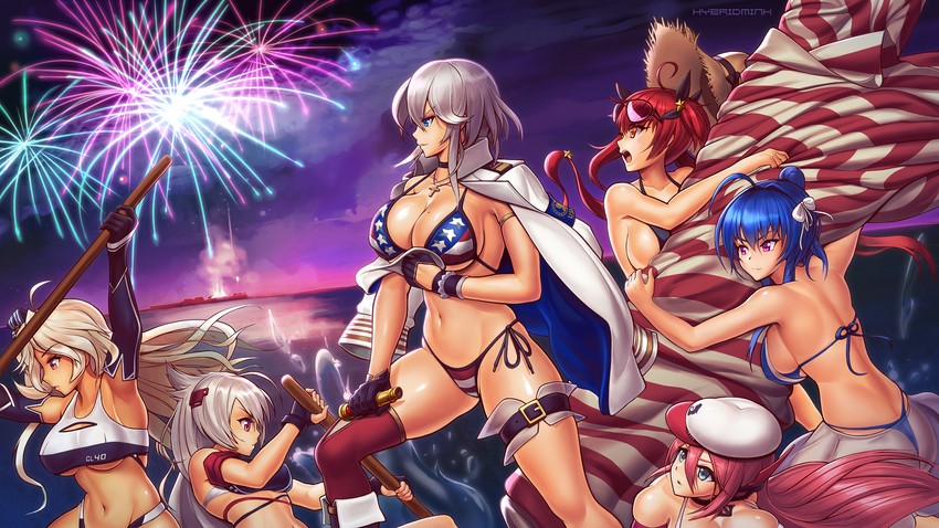st. louis, honolulu, washington, montpelier, ranger, and 1 more (azur lane and 1 more) drawn by hybridmink