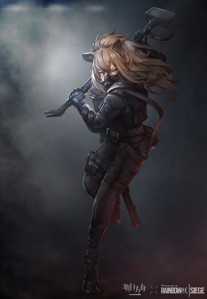 siege and sledge (arknights and 1 more) drawn by fr_(frrrr)