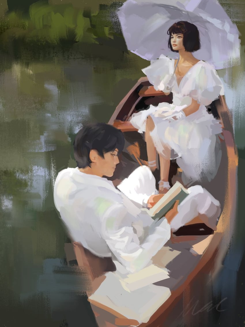 kim dokja and han sooyoung (omniscient reader's viewpoint) drawn by macaronijail
