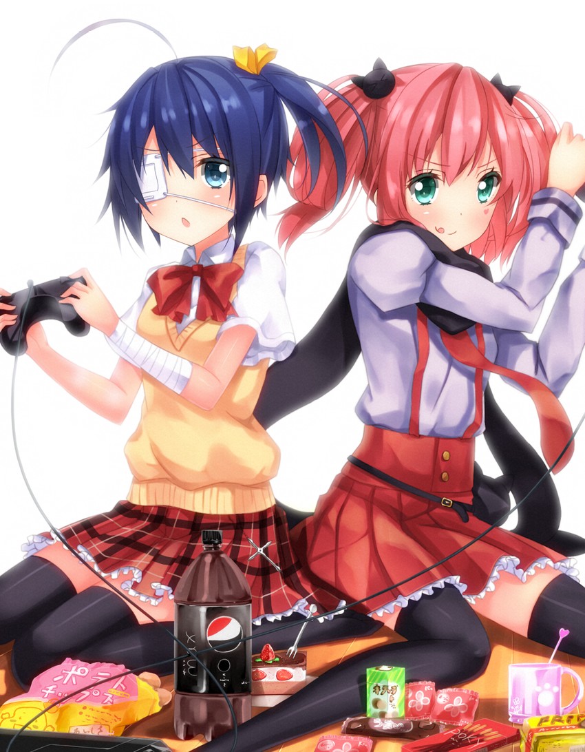takanashi rikka and shichimiya satone (chuunibyou demo koi ga shitai! and 1 more) drawn by swordsouls