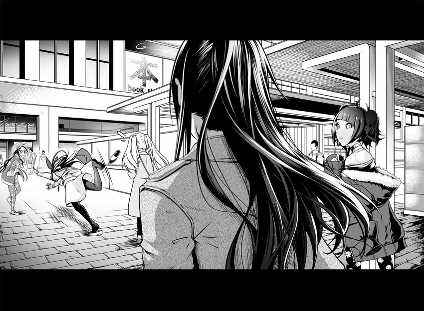shirase sakuya, tsukioka kogane, tanaka mamimi, yukoku kiriko, and mitsumine yuika (idolmaster and 1 more) drawn by tomatohal