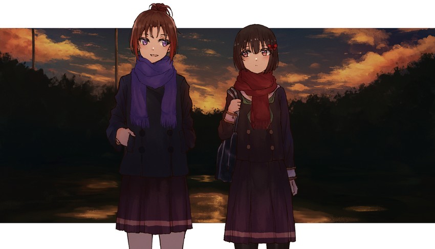 nakagawa natsuki and hisaishi kanade (hibike! euphonium and 1 more) drawn by mellow4043