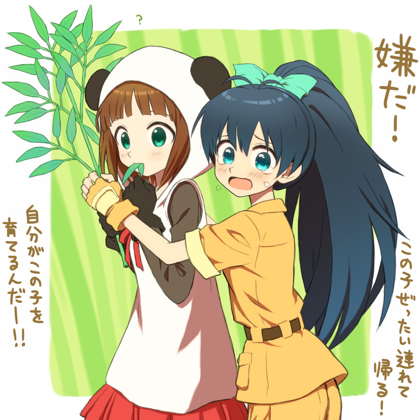 amami haruka and ganaha hibiki (idolmaster and 1 more) drawn by hiboshi_daizu