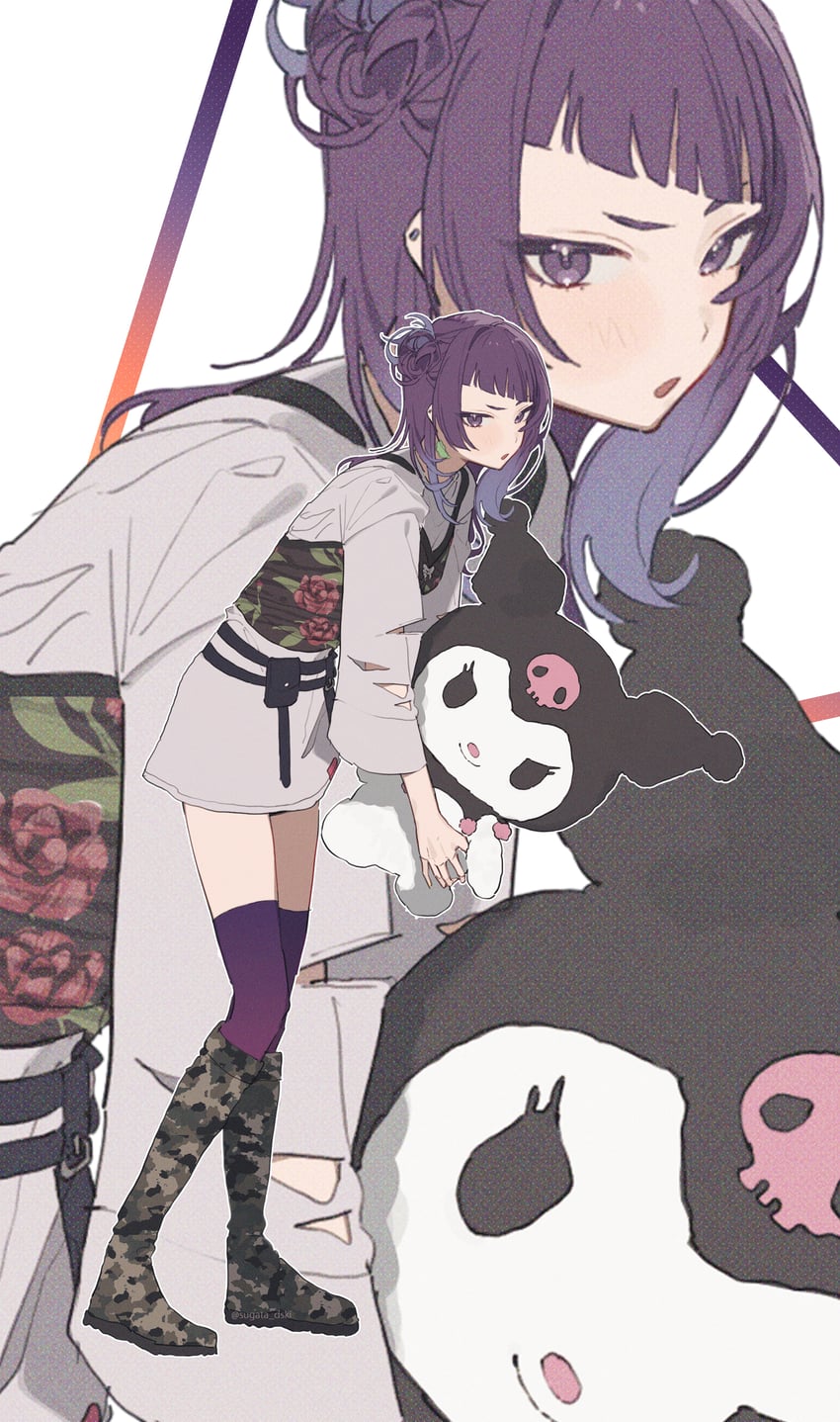 tanaka mamimi and kuromi (idolmaster and 3 more) drawn by sugata_dski
