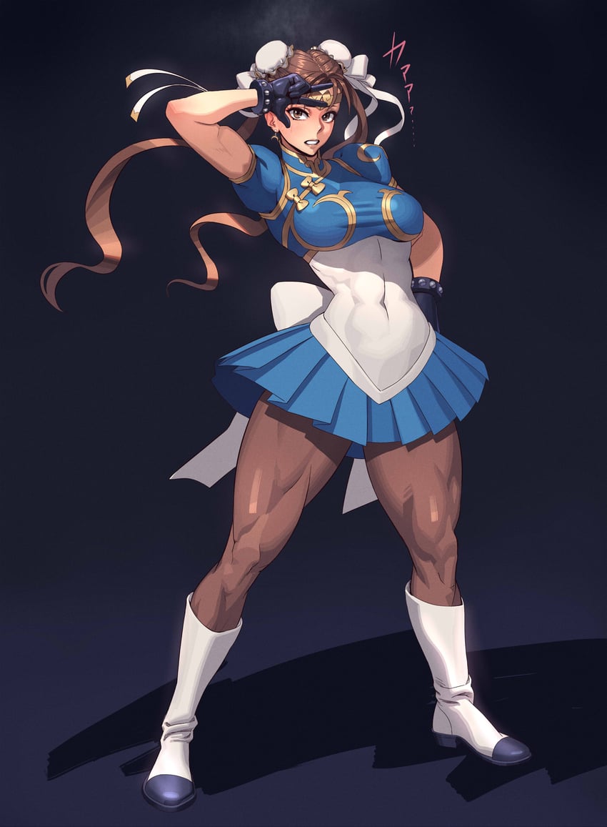 chun-li and sailor moon (street fighter and 1 more) drawn by ogami