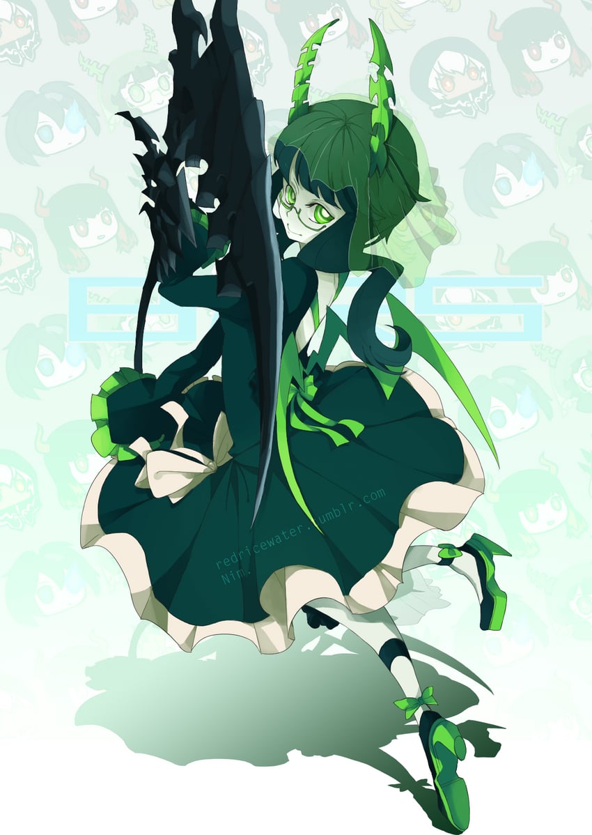 dead master (black rock shooter) drawn by redricewine
