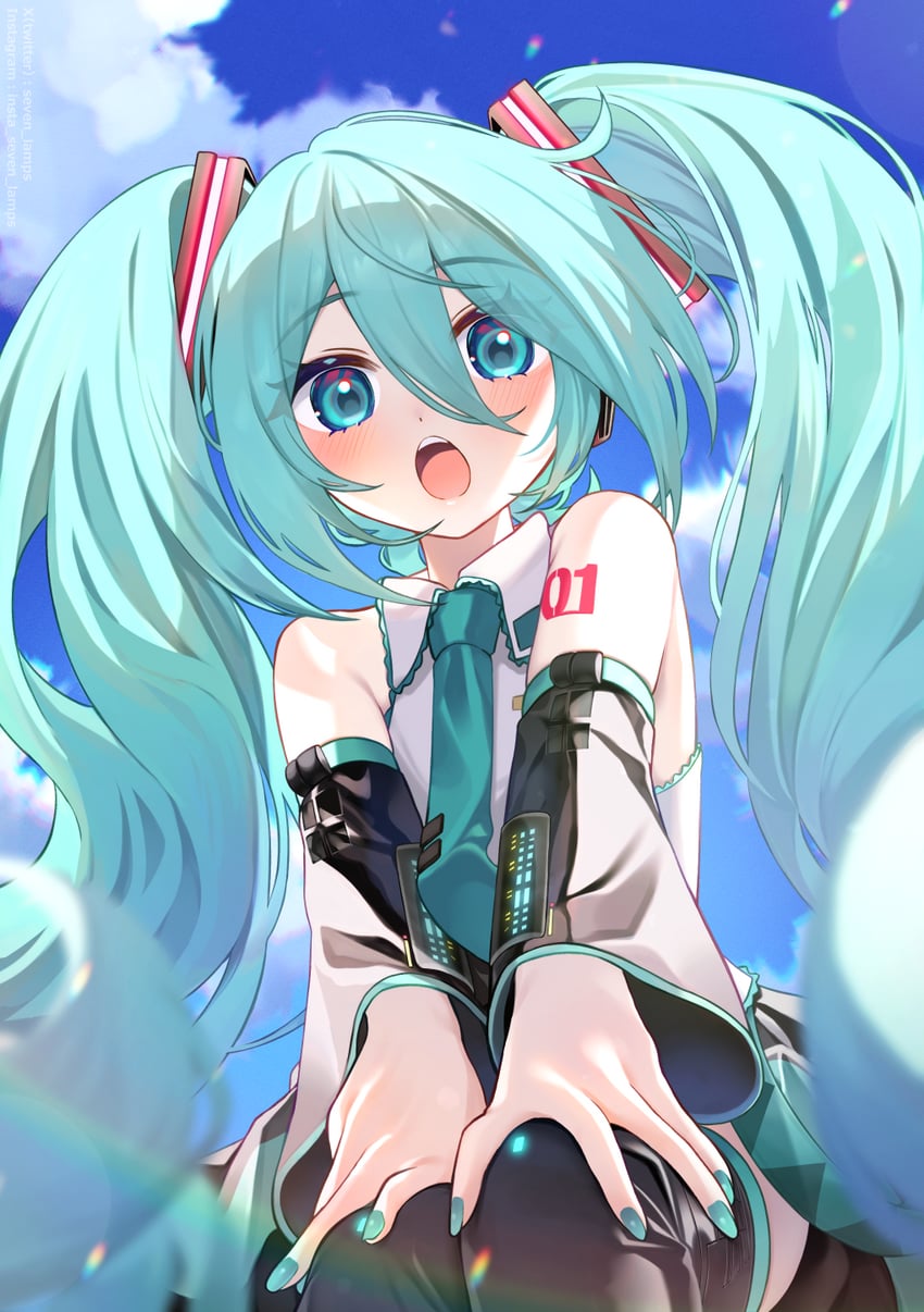 hatsune miku (vocaloid) drawn by nanahi_tsubaki