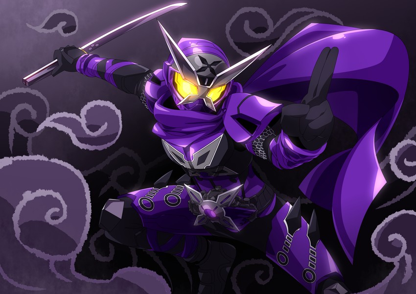 kamen rider shinobi (kamen rider and 1 more) drawn by otokamu