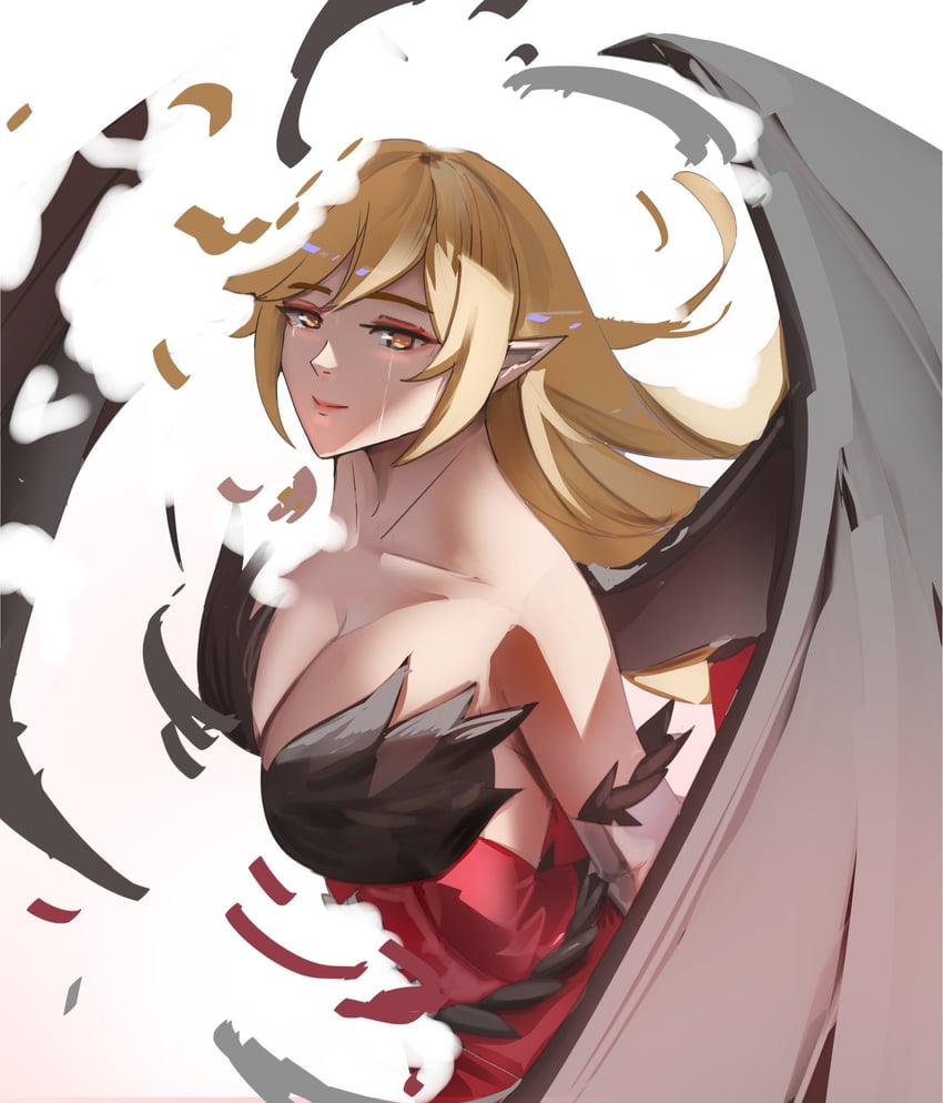 oshino shinobu and kiss-shot acerola-orion heart-under-blade (monogatari and 1 more) drawn by notgustiarp