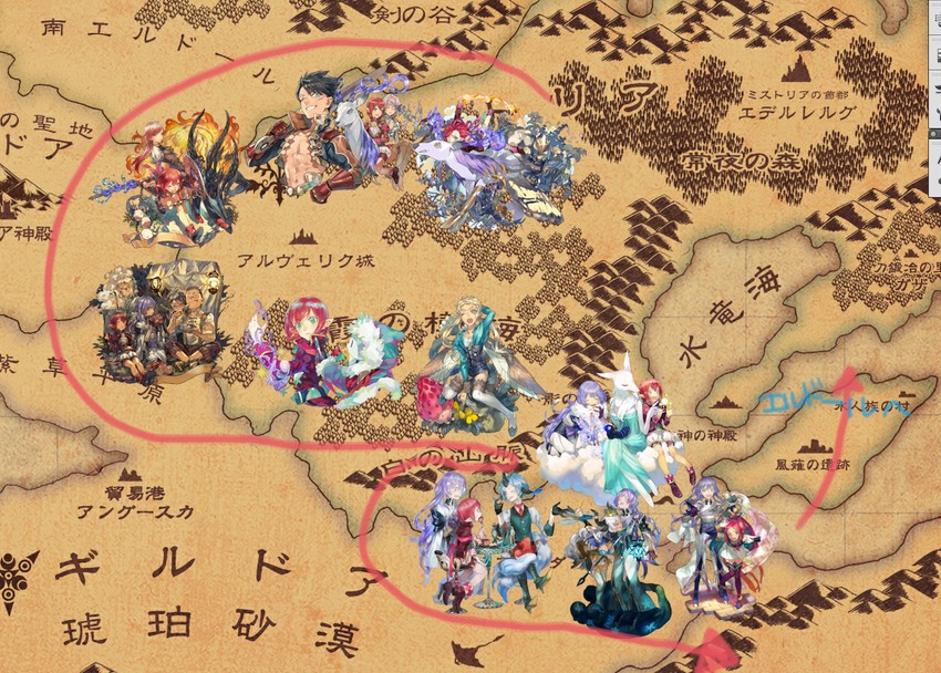 serini, r-riru, and licorice (pixiv fantasia and 1 more) drawn by nishihara_isao