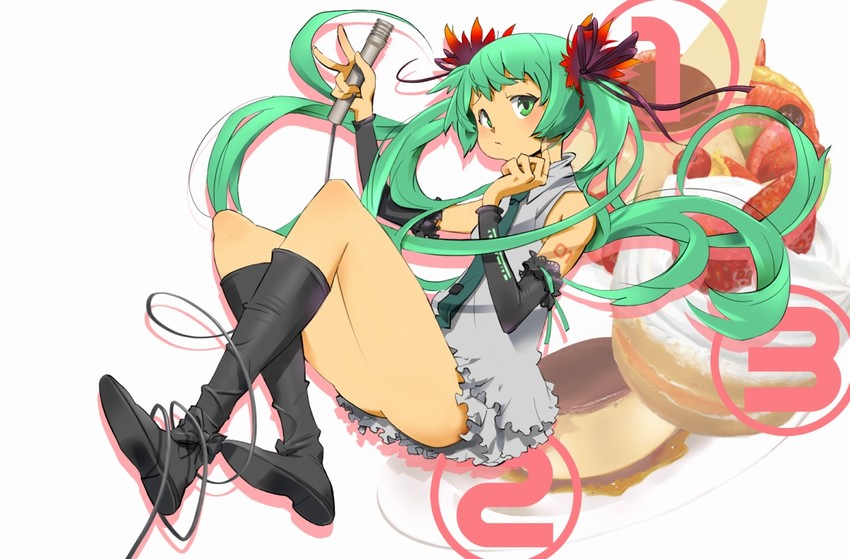 hatsune miku (vocaloid and 1 more) drawn by nansui_kinoko