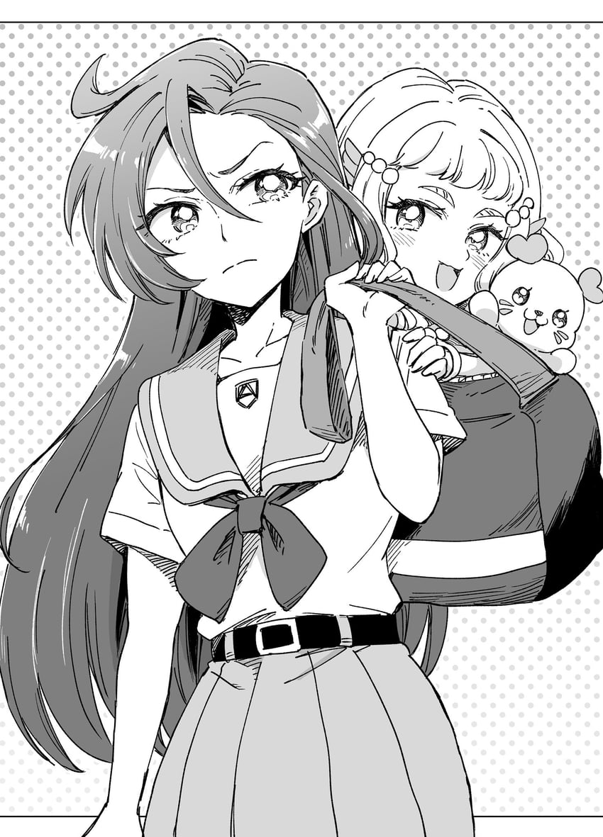 laura la mer, takizawa asuka, and kururun (precure and 1 more) drawn by sharumon