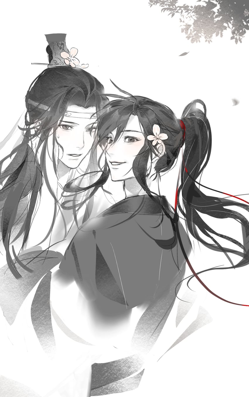 wei wuxian and lan wangji (modao zushi) drawn by shenzhang10011