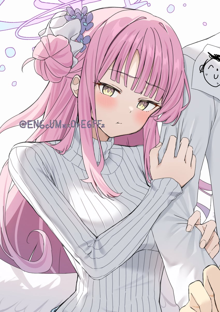 sensei, doodle sensei, and mika (blue archive) drawn by yamano_rokamizu