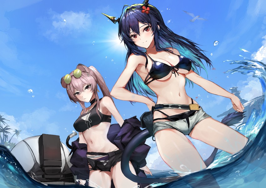 ch'en, lin, ch'en the holungday, and lancet-2 (arknights) drawn by molyb