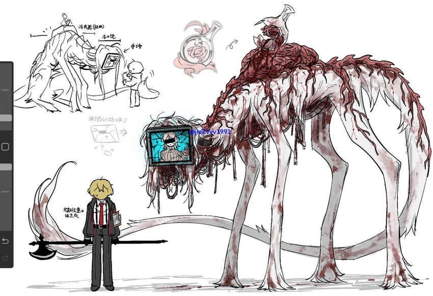 faust and sinclair (project moon and 1 more) drawn by ohzv