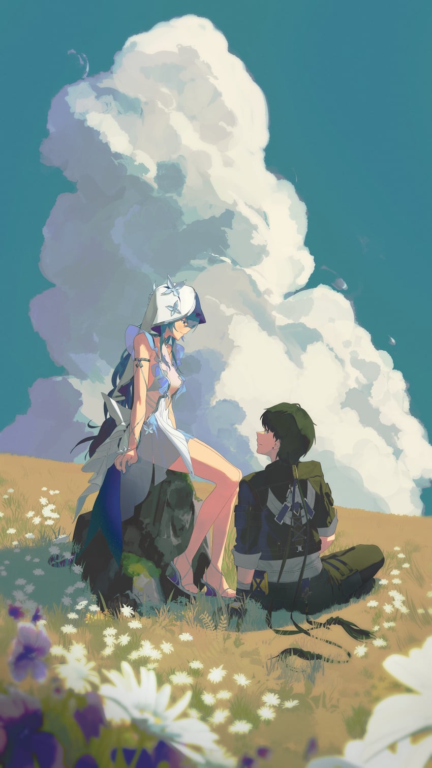 rover, male rover, and shorekeeper (wuthering waves) drawn by pyo_79