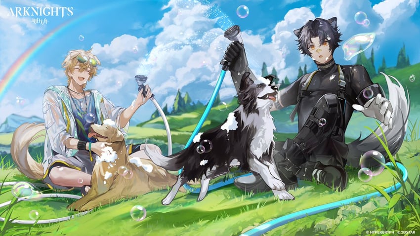 tequila and windflit (arknights) drawn by to_e