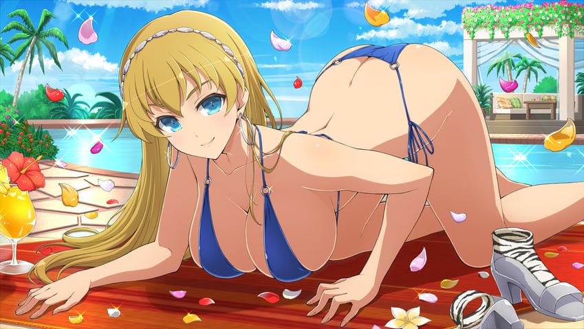 elina (senran kagura and 2 more) drawn by yaegashi_nan